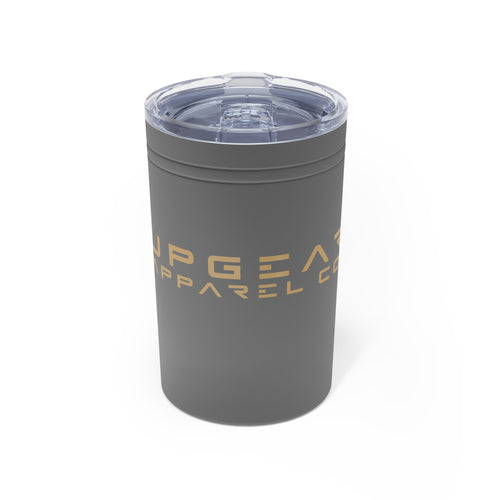 11oz Vacuum Insulated Tumbler — Sleek Travel Cup with Gold Logo
