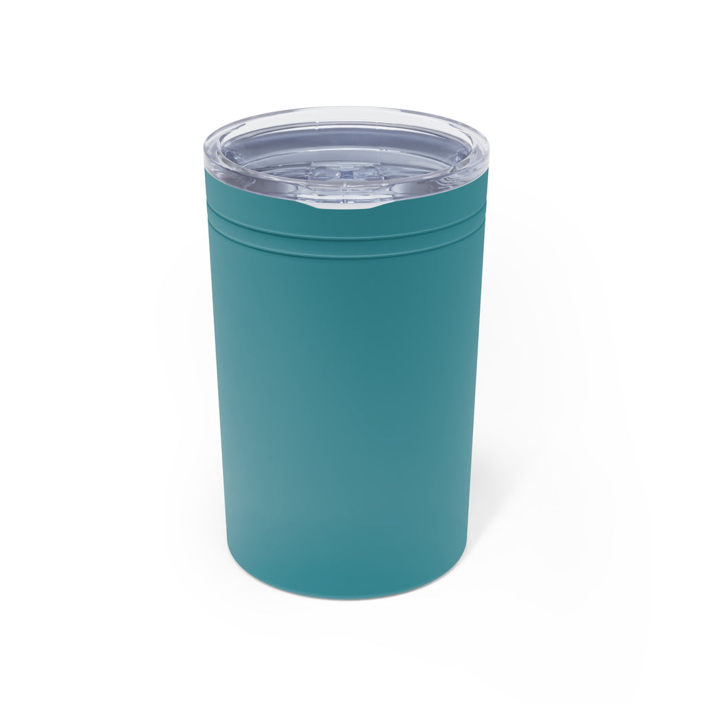 11oz Vacuum Insulated Tumbler — Sleek Travel Cup with Gold Logo