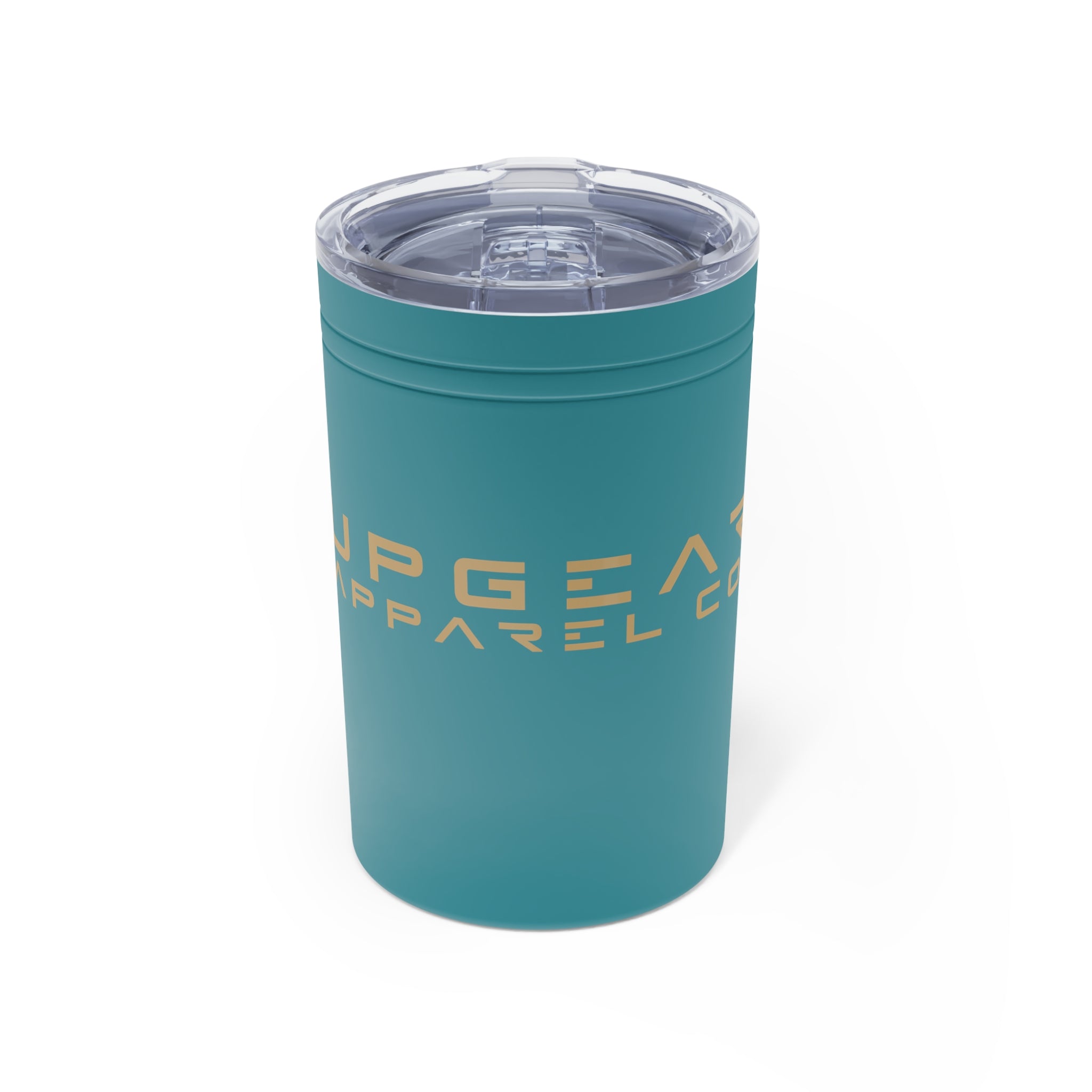11oz Vacuum Insulated Tumbler — Sleek Travel Cup with Gold Logo