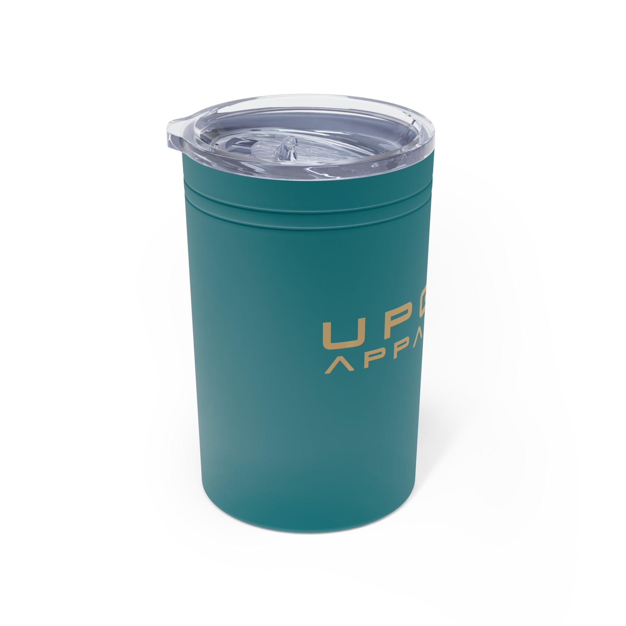 11oz Vacuum Insulated Tumbler — Sleek Travel Cup with Gold Logo