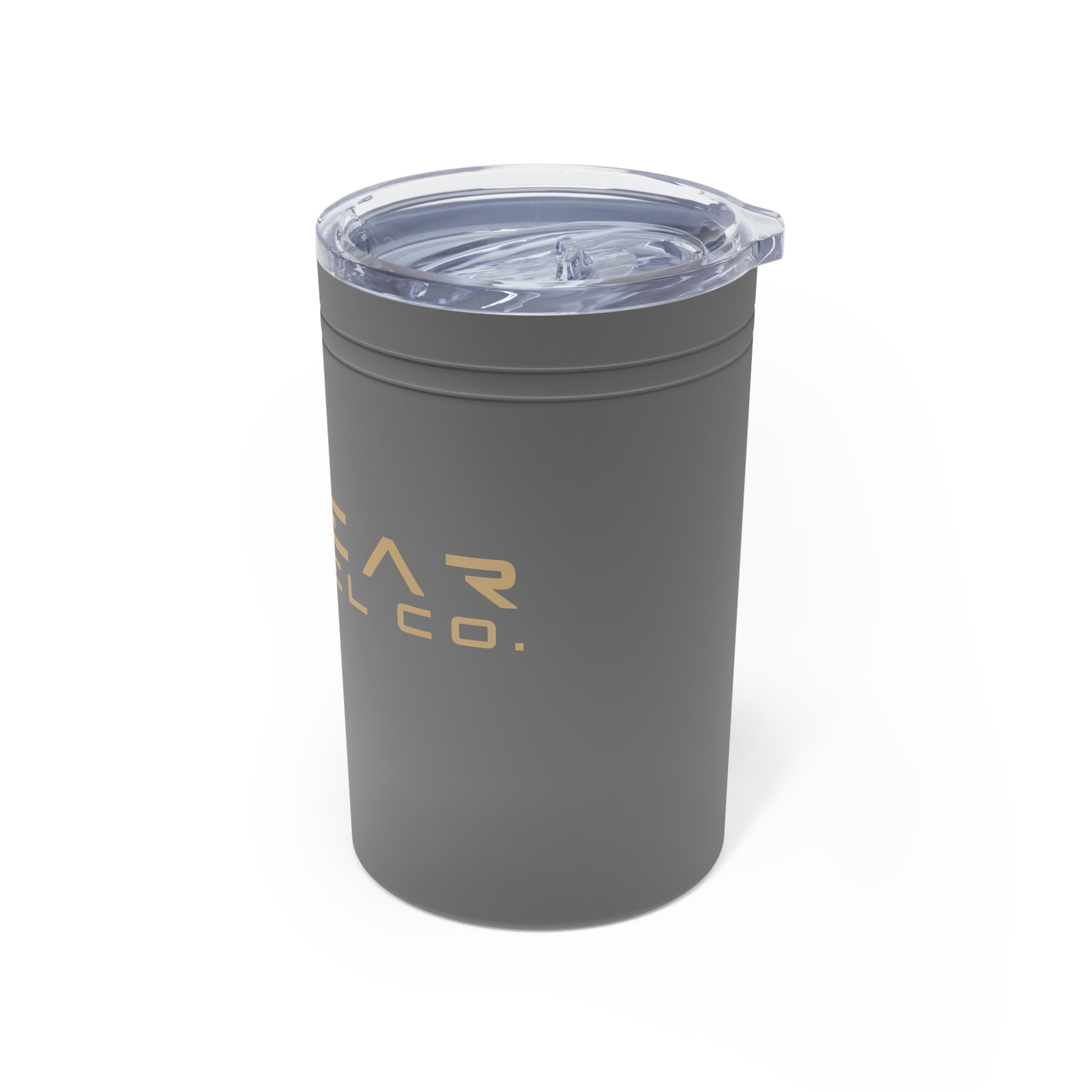 11oz Vacuum Insulated Tumbler — Sleek Travel Cup with Gold Logo